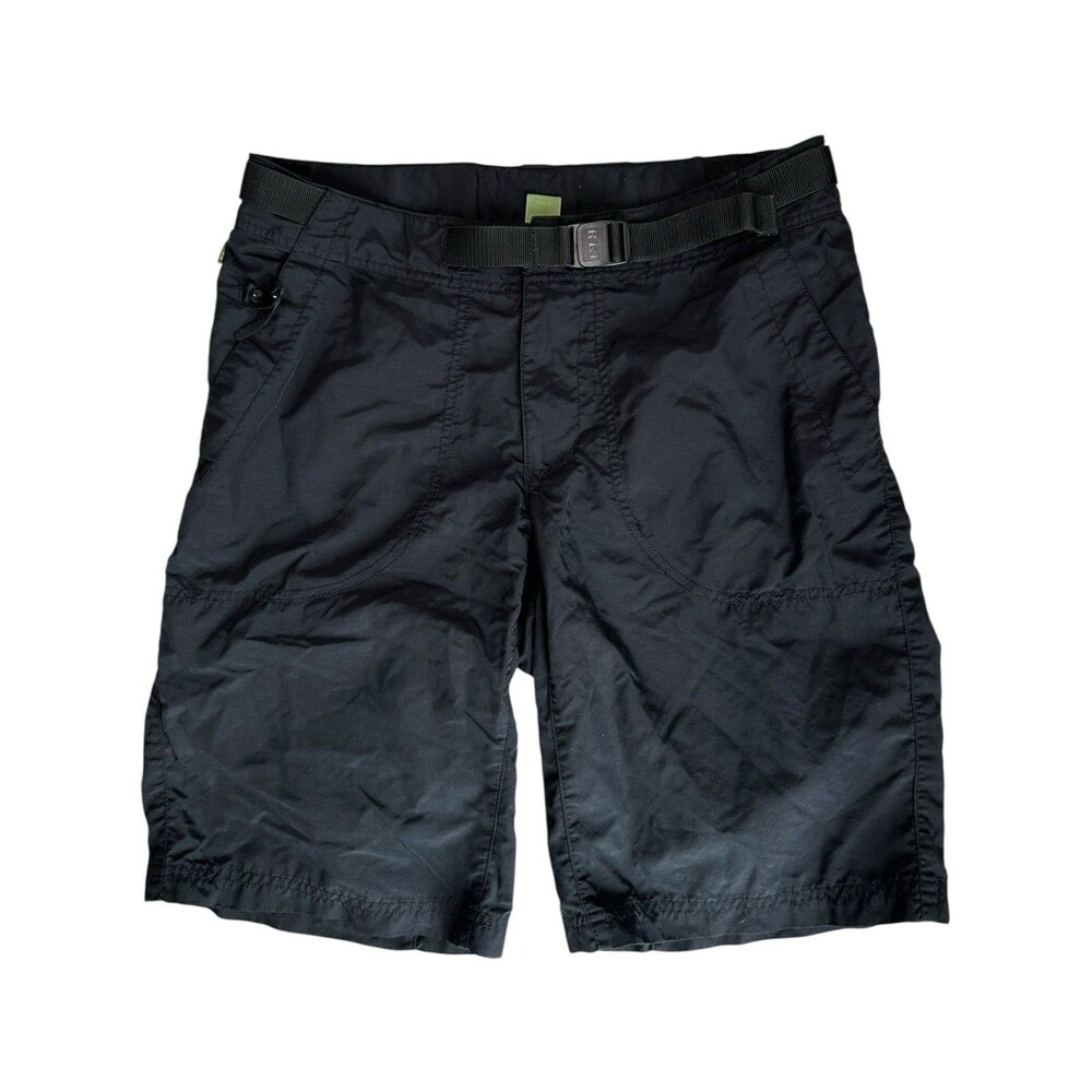 REI Co-Op Sahara Amphib Belted Outdoor Shorts Womens 8 Black UPF50+ Nylon Hiking